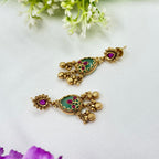 Dual-Tone Heritage Earrings – Antique Silver & Gold Jewellery