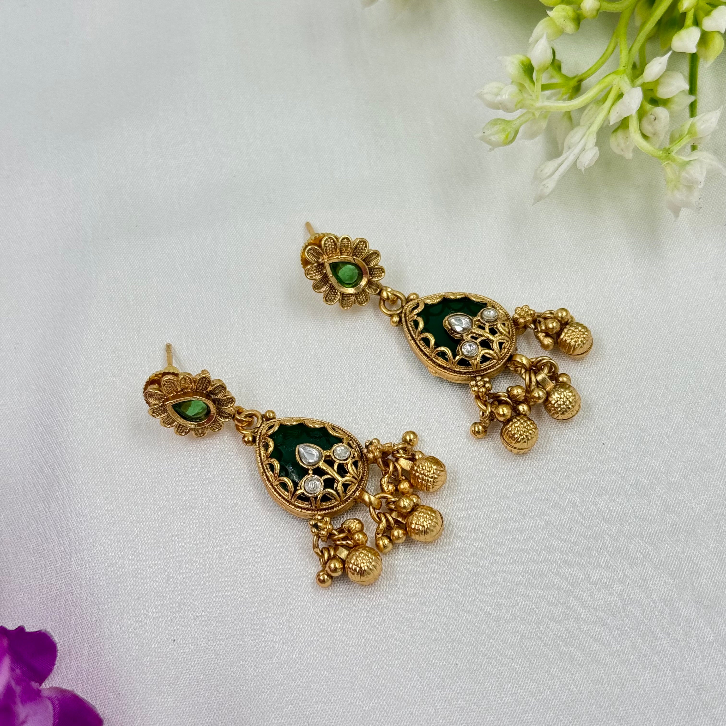 Statement Heritage Earrings – Royal Traditional Jewellery for SIdemaids