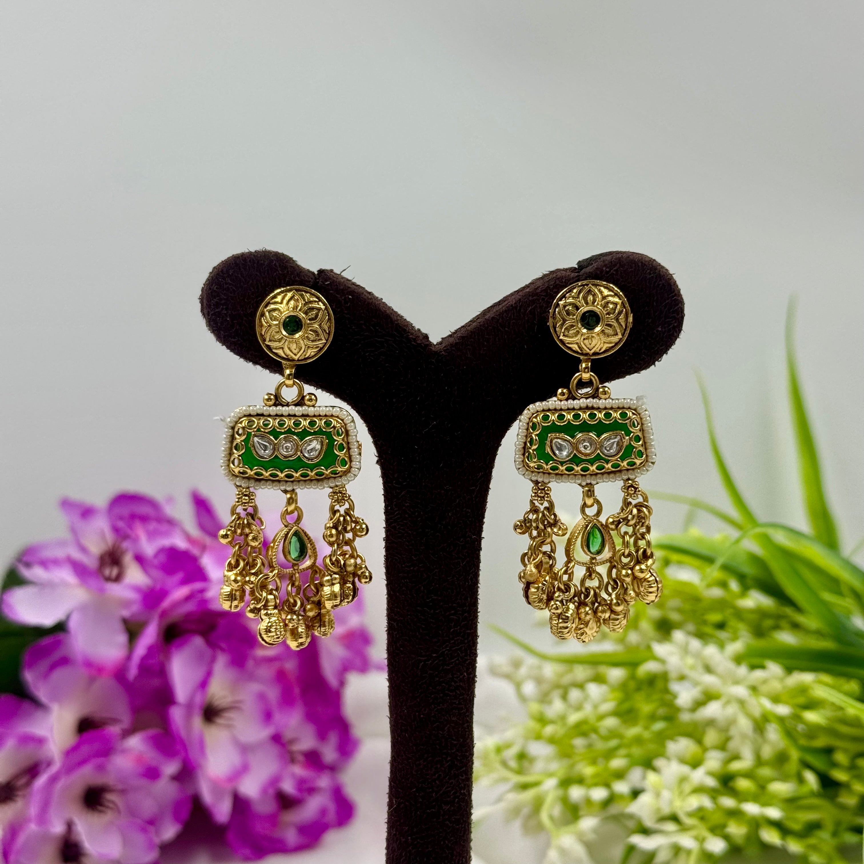 Pearl Drop Heritage Earrings – Royal Traditional Jewellery