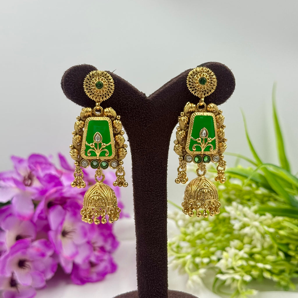 Polki Heritage Earrings – Bridal Traditional Jewellery