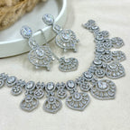 Ira Noor White American Diamond Necklace Set