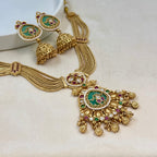 Meherbaan Mint Rajwadi Kundan Necklace