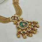 Meherbaan Mint Rajwadi Kundan Necklace