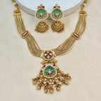 Meherbaan Mint Rajwadi Kundan Necklace