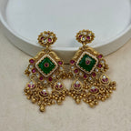 Rajratna Green Rajwadi Kundan Necklace Set