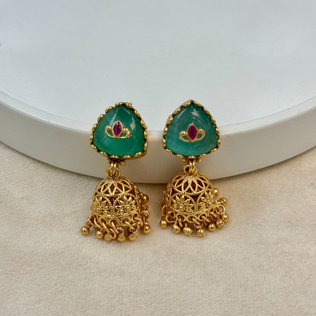 Rajkumari Meera Mint Rajwadi Kundan Necklace Set