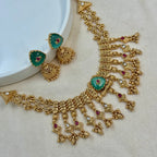Rajkumari Meera Mint Rajwadi Kundan Necklace Set