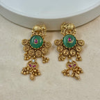 Rajvaibhav Mint Rajwadi Kundan Long Necklace Set