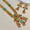 Rajeshwari Mint Rajwadi Kundan Long Haar Set