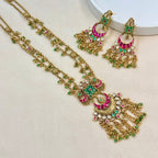 Rajrani Meher Green Ruby Rajwadi Kundan Long Haar