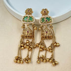 Noor Kashmiri Kundan Jhumka Earrings
