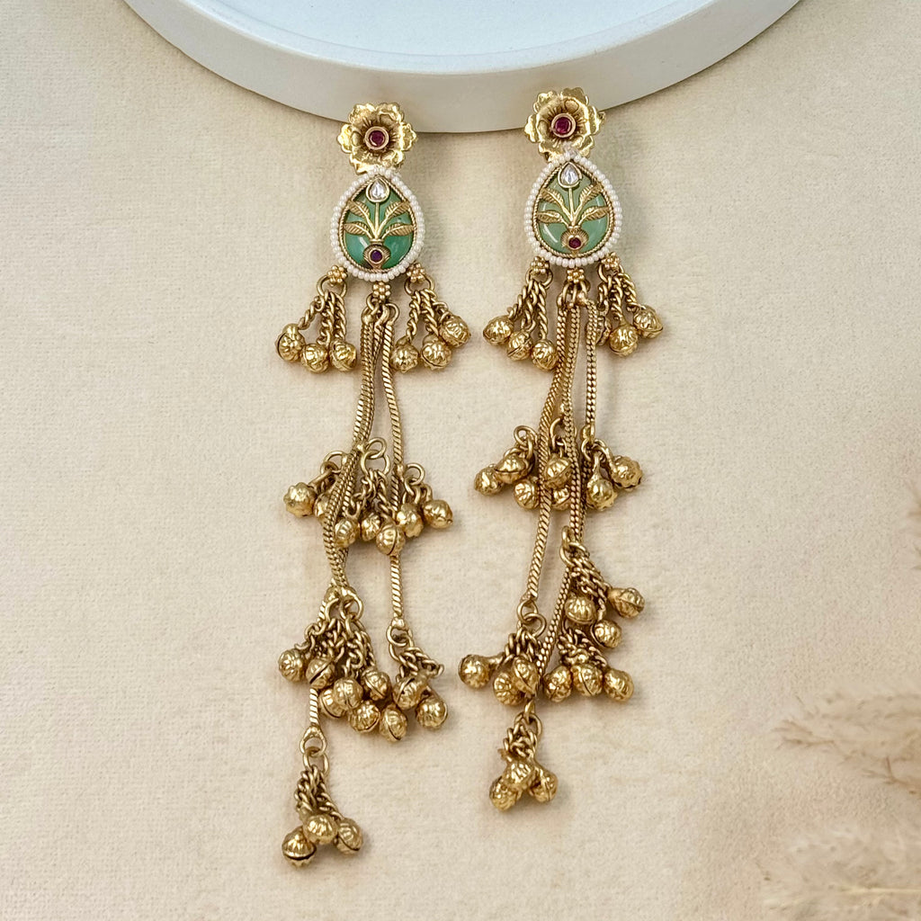 Meher Kashmiri Bridal Kundan Jhumka
