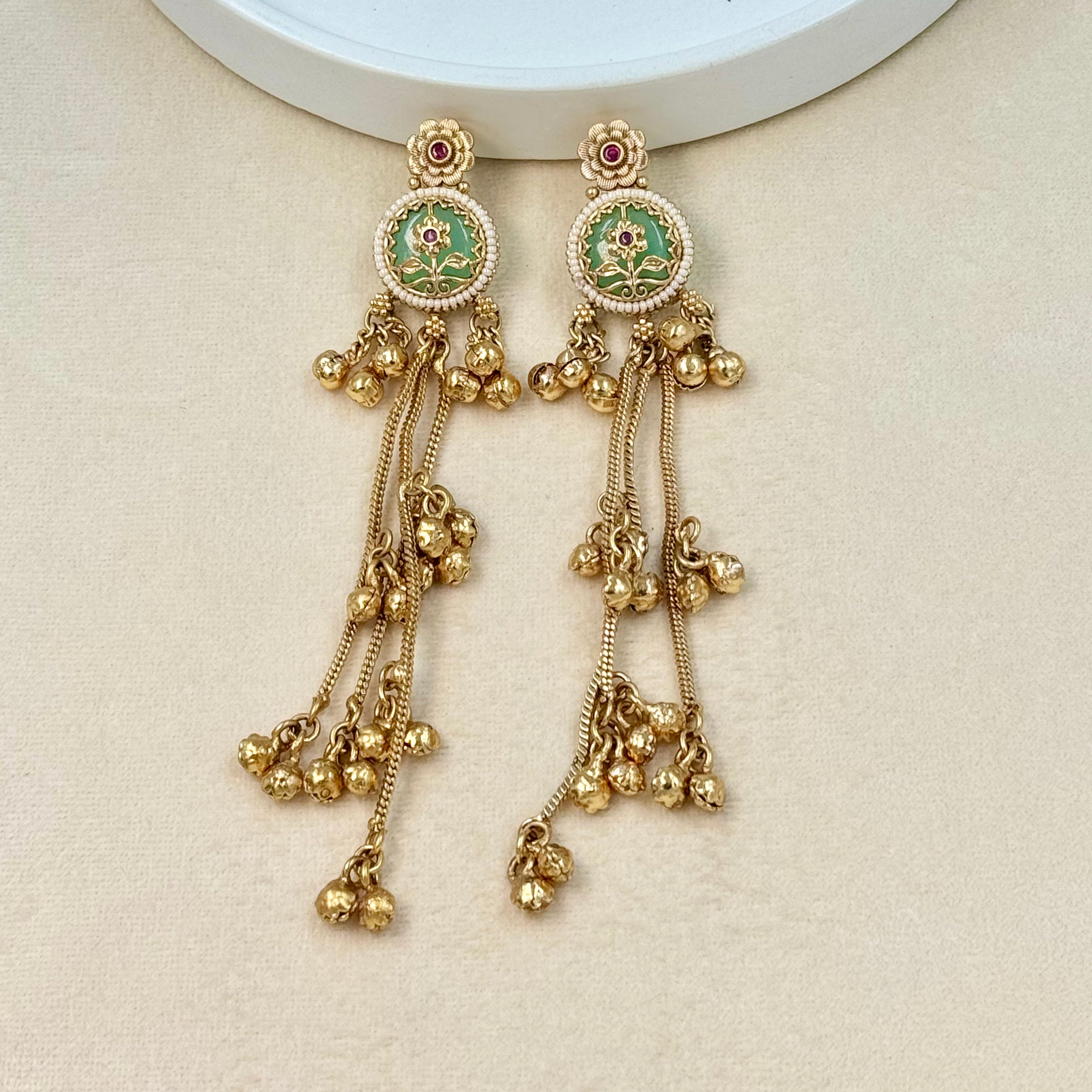 Sahar Kashmiri Royal Jhumka Earrings