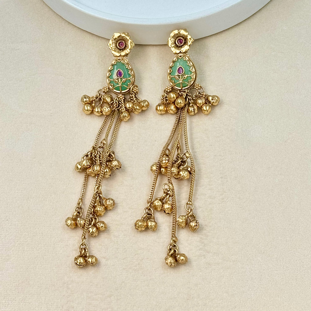 Ruhani Kashmiri Heritage Kundan Jhumka