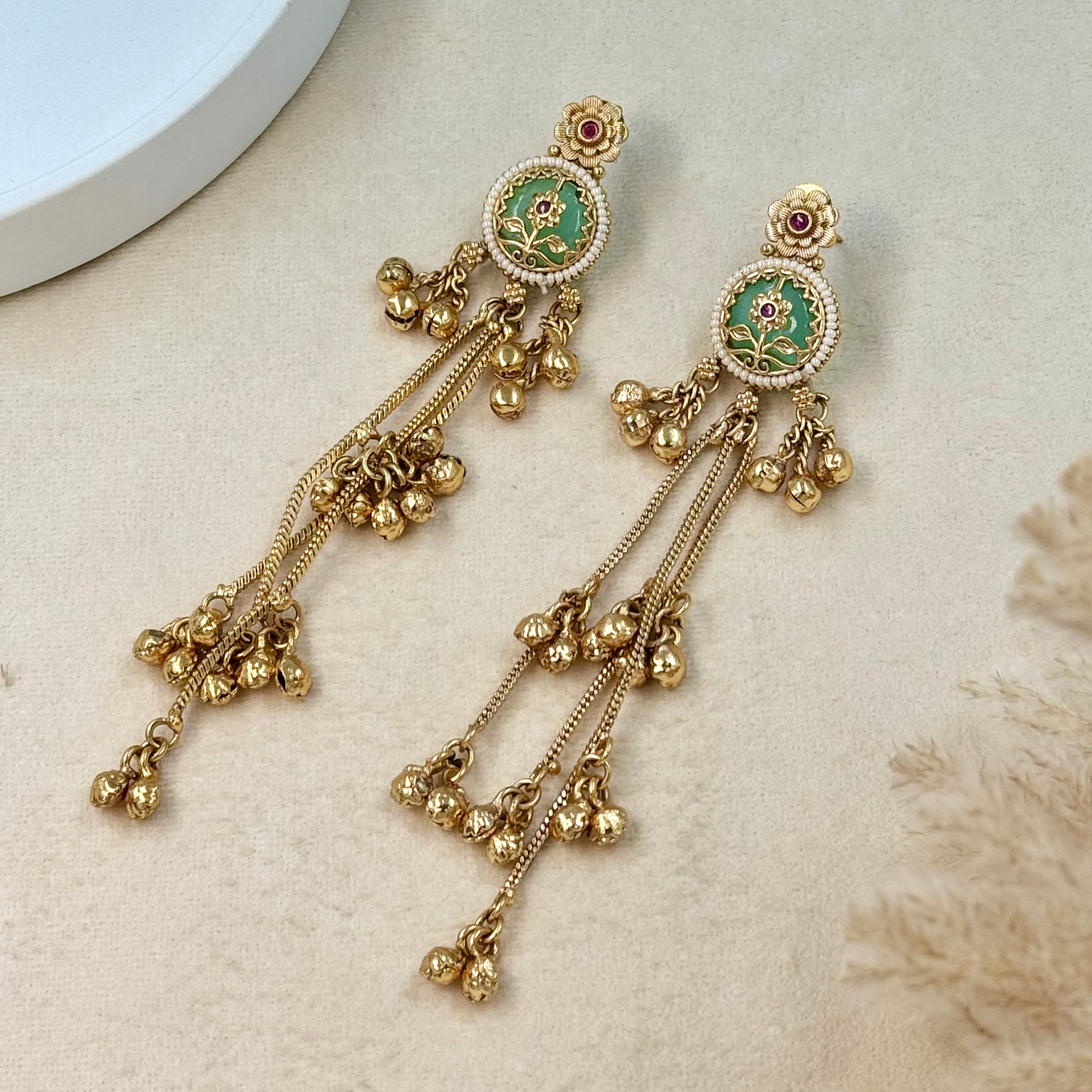 Sahar Kashmiri Royal Jhumka Earrings