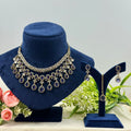 Mrinalini Purple American Diamond Necklace Set