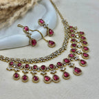 Padmavati Ruby American Diamond Necklace Set