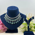 Nayantara Mint American Diamond Necklace Set
