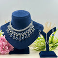 Vasudha Blue American Diamond Necklace Set