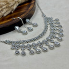 Ira White American Diamond Necklace Set