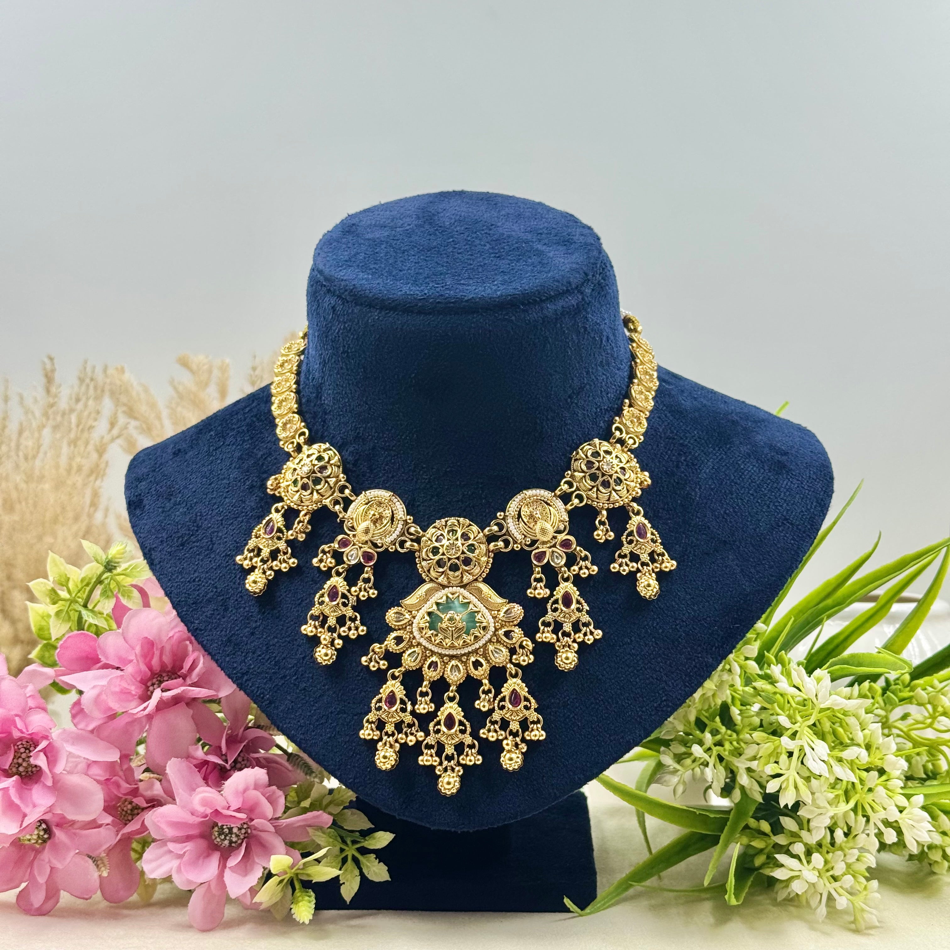 Prakriti Rajwadi Kundan Polki Necklace Set