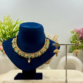 Vasudha Rajwadi Mint Kundan Polki Necklace Set