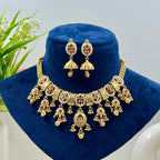 Chandrika Rajwadi Mint Kundan Necklace Set
