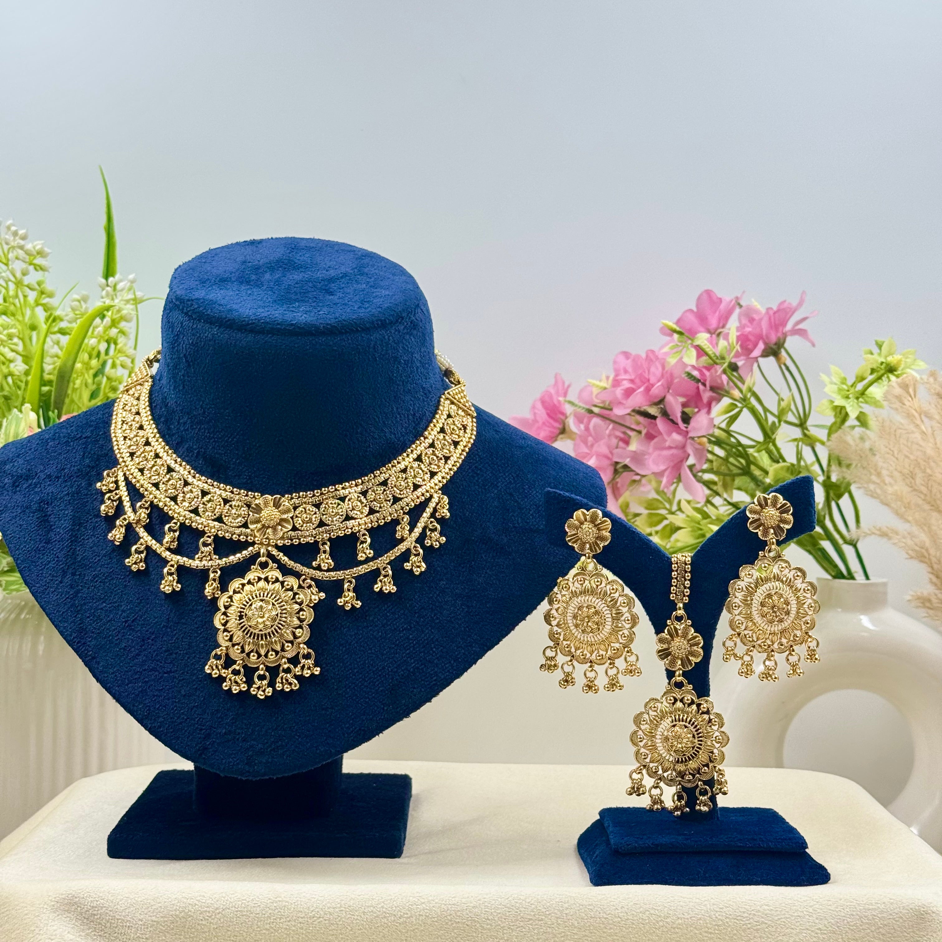 Anvitha Wedding Rajwadi Necklace Set