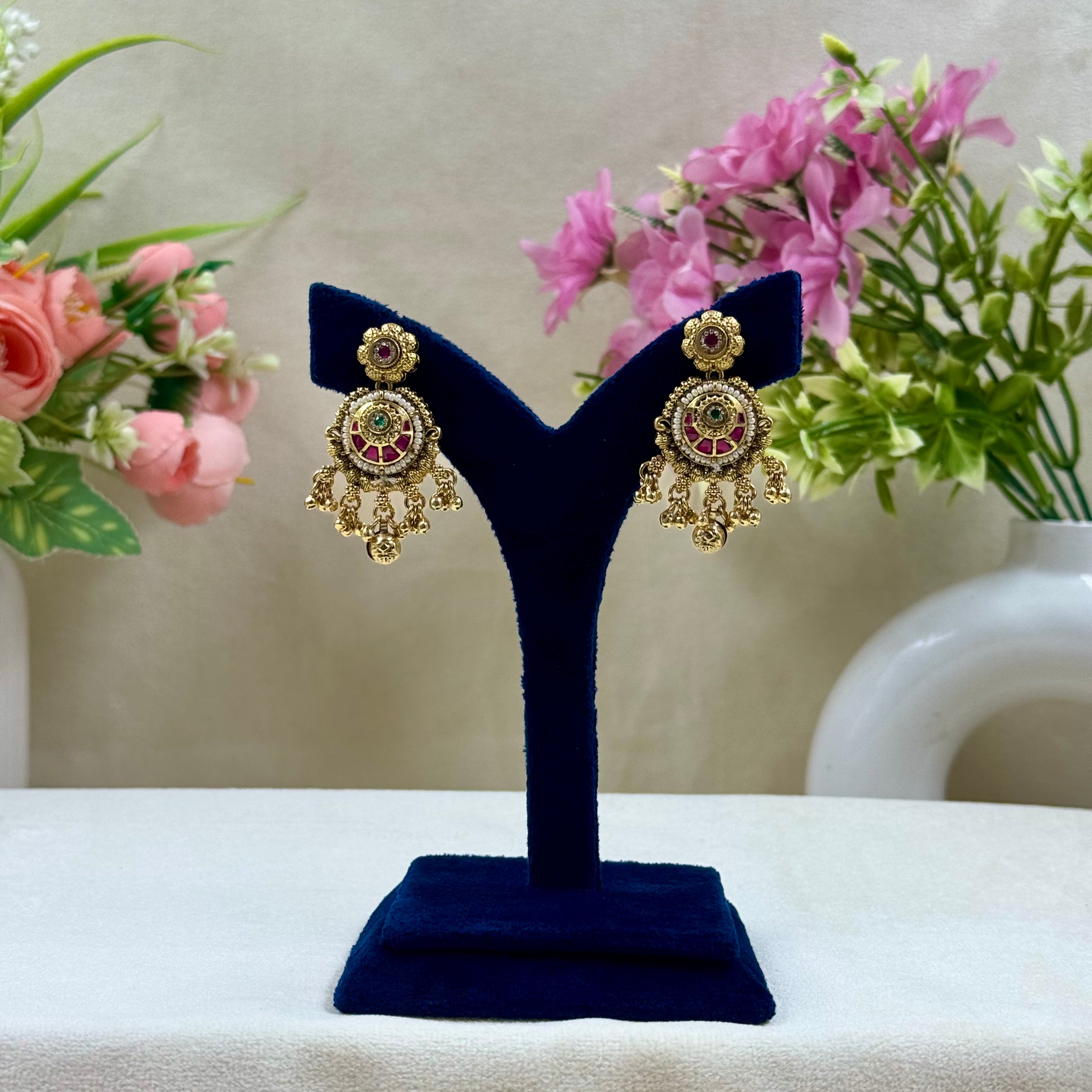 Ira Heritage Mint Kundan Necklace Set