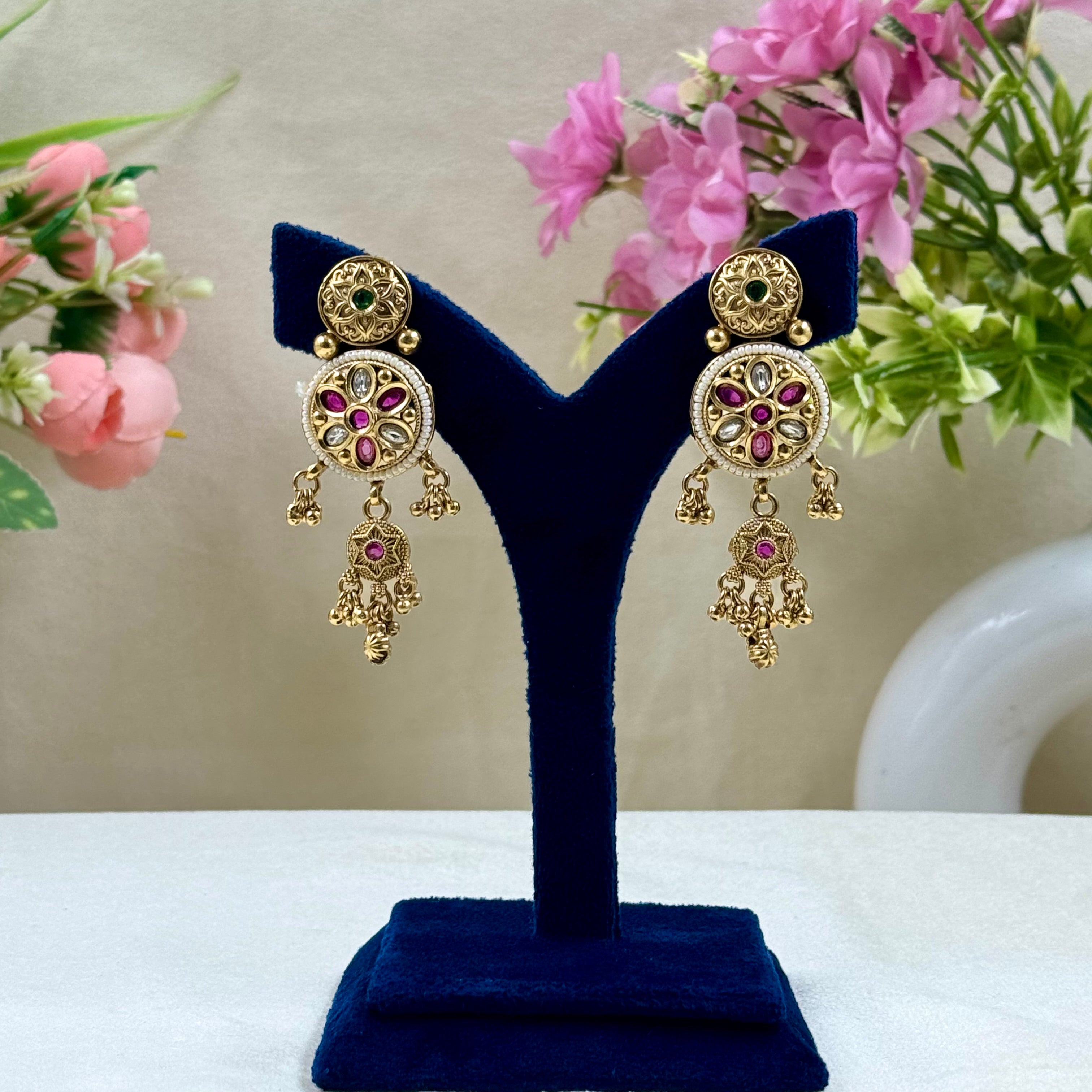 Kavini Rajwadi Mint Bridal Necklace Set