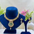 Vaishali Mint Green Heritage Necklace Set
