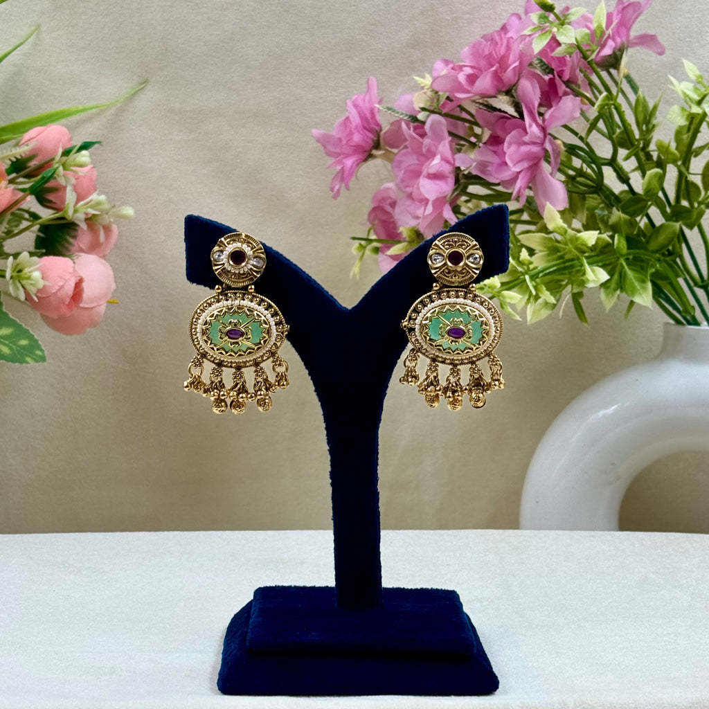 Anika Heritage Mint Bridal Necklace Set