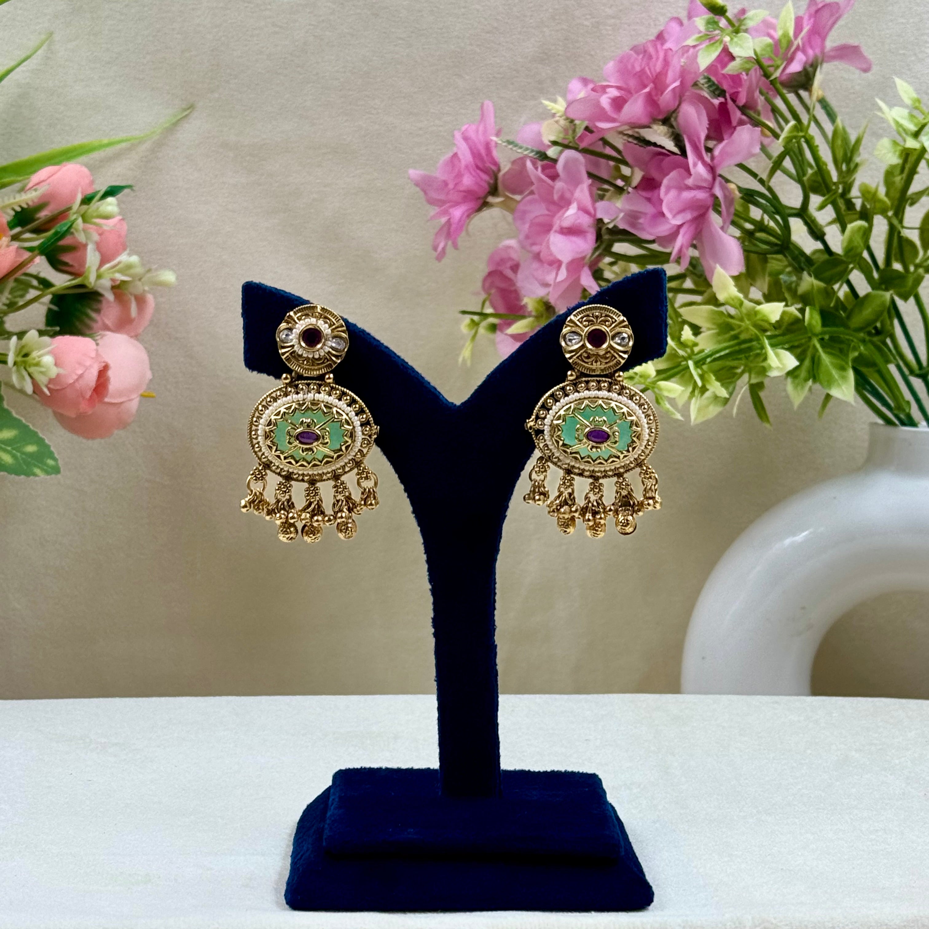 Anika Heritage Mint Bridal Necklace Set