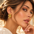 Trio Drop Stud Earrings – 18K Gold Plated