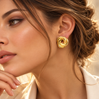 Infinity Knot Stud Earrings – 18K Gold Plated