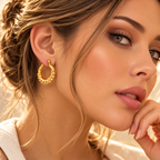 Croissant Hoop Earrings – 18K Gold Plated