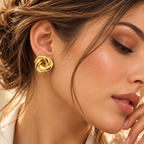 Infinity Knot Stud Earrings – 18K Gold Plated