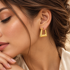 Statement Hoop Earrings – 18K Gold Plated