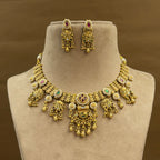Meera Multicolor Rajwadi Layered Necklace Set for Bridal Wear