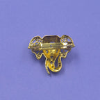 Dipti Gold Elephant Saree Brooch, close-up detail