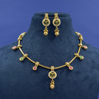 Sanya Multicolor Antique Necklace Set for Daily and Festive Wear, alternate angle