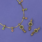 Sanya Multicolor Antique Necklace Set for Daily and Festive Wear, styling detail