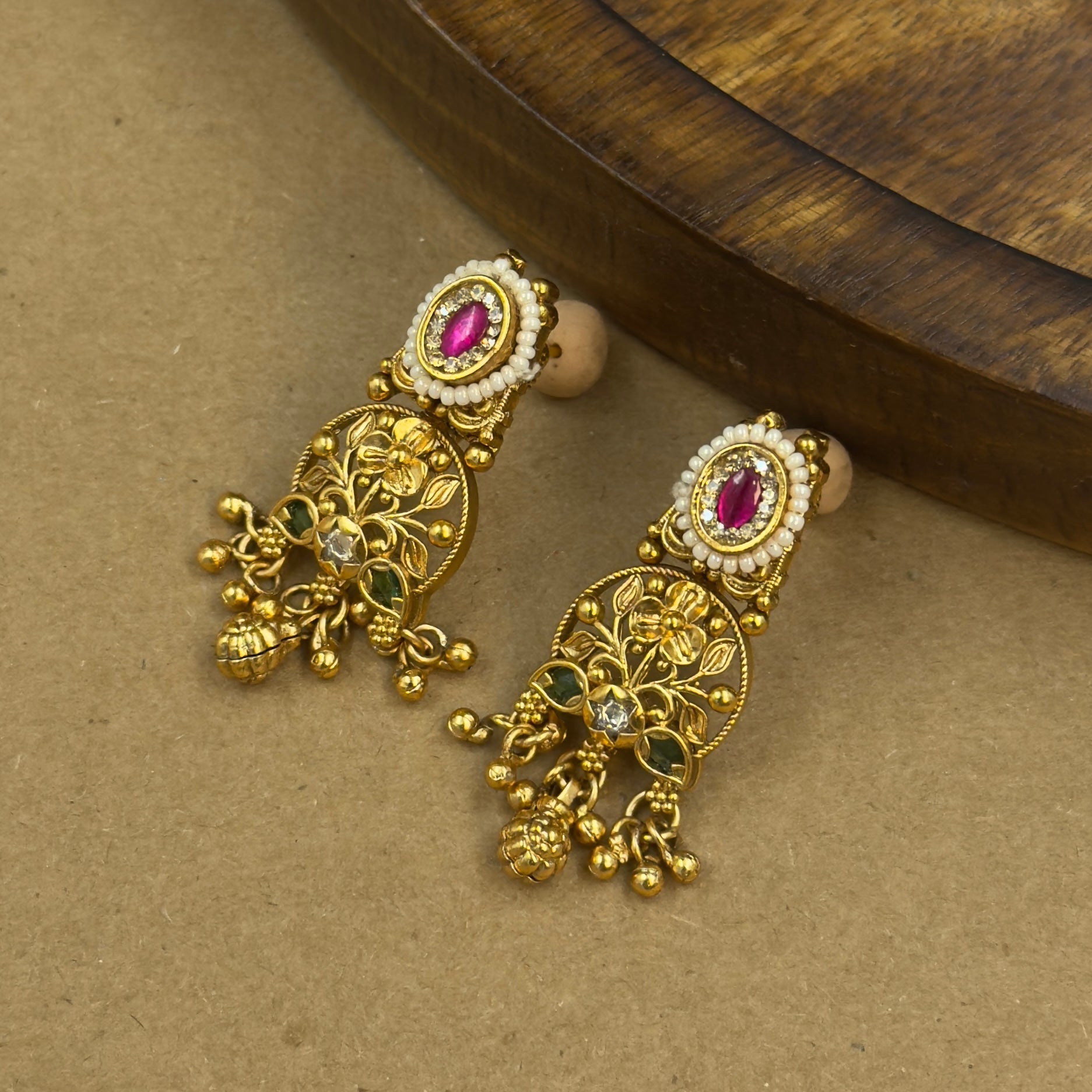 Meera Multicolor Rajwadi Layered Necklace Set for Bridal Wear
