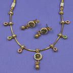 Sanya Multicolor Antique Necklace Set for Daily and Festive Wear, close-up detail