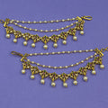 Aarohi Multicolor Ear Chain Earrings for Festive and Puja Wear