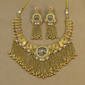 Kritika Mint Heritage Layered Necklace Set for Bridal Wear