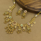 Meera Multicolor Rajwadi Layered Necklace Set for Bridal Wear