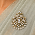 Anandi Gold Peacock Saree Brooch