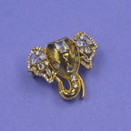 Dipti Gold Elephant Saree Brooch, styling detail