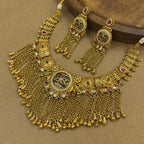 Kritika Mint Heritage Layered Necklace Set for Bridal Wear